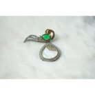 Peacock Emerald Dangle Earrings