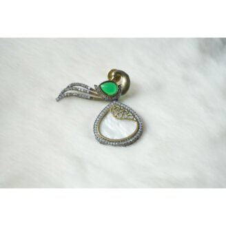 Peacock Emerald Dangle Earrings