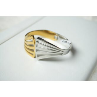 Two Toned Pleated Cuff Bracelet