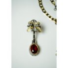 Palm Tree Red Gemstone Necklace Set