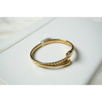 Gold Serpent Bangle Bracelet