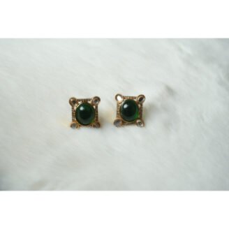 Green Stud Earrings