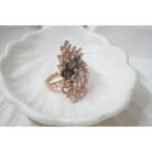 Crystal White Cocktail Ring