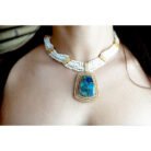 Victorian Marble Stone Polki Necklace Set