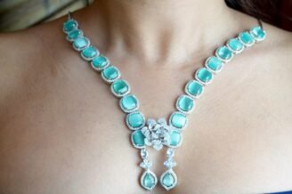 Mint Green AD Necklace Set