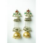 Bridal Kalira Style Kundan & Pearl Earrings