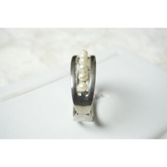 Silver Freshwater Pearl Cuff Bracelet