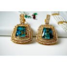 Victorian Marble Stone Polki Necklace Set