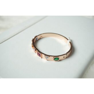 Rose Gold Rainbow Bangle Bracelet