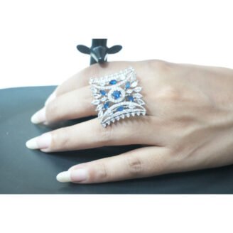 Blue Sapphire Brooch Ring