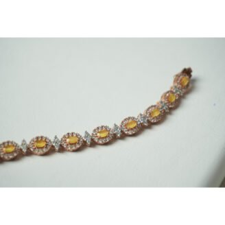 Yellow AD Tennis Bracelet