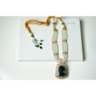 Victorian Marble Stone Polki Necklace Set