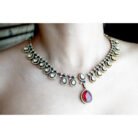 Ruby Polki Droplet Necklace Set