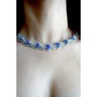 Blue Floral AD Necklace Set