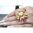 Gulaabo Ruby Polki Designer Ring