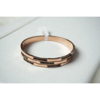 Rose Gold Black Stoned Bracelet