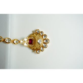 Pachi Kundan Maang Tikka