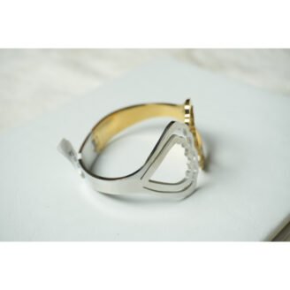 Two Toned Wavy Cuff Bracelet