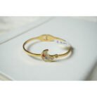 Gold Moon Bangle Bracelet