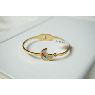 Gold Moon Bangle Bracelet
