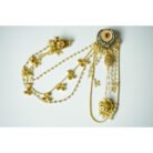 Pearl Jhumka Drop Kashmiri Earrings witn Ear Chain