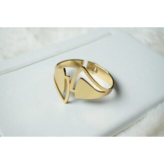 Gold Interlock Cuff Bracelet