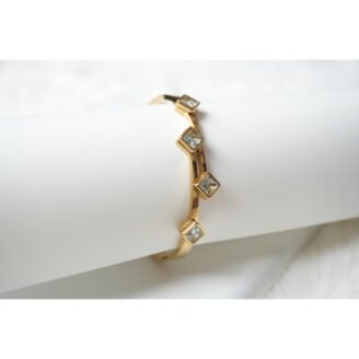 Gold Crystal Square Bracelet