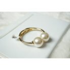 Gold Hinged Pearl Cuff Bracelet