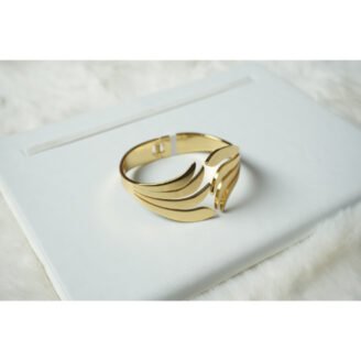 Gold Curved Cuff Bracelet