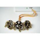 Floral Black Kundan Choker Necklace Set