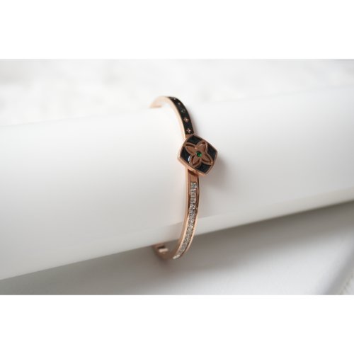 1KpkR0rqZU08Gk58AgpOxJPbVUjvQo32c.jpg Rose Gold Black Enamel Crystal Bracelet