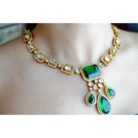 Emerald Grace Polki Necklace Set
