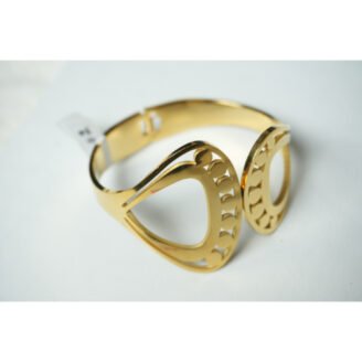Gold Abstract Triangle Cuff Bracelet