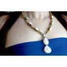 MOP and Gold plated Polki Necklace Set