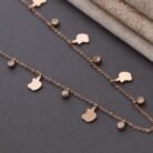 18k Rose Gold Plated Apple & Zirconia Charm Necklace
