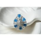 Aqua Blue Teardrop Ring