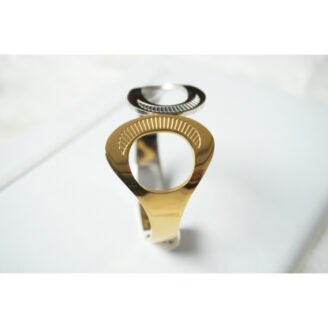 Two Toned Bangled Cuff Bracelet