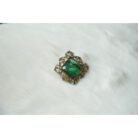 Green Uncut Stone Stud Earrings