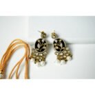 Floral Black Kundan Choker Necklace Set