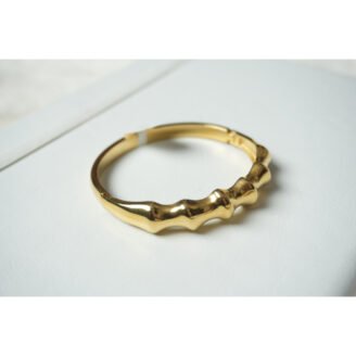 Gold Bamboo Bangle Bracelet