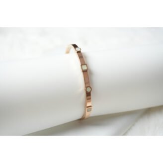 Rose Gold MOP Bangle Bracelet