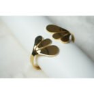 Gold Petal Motif Cuff Bracelet