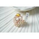 Yellow Stone Polki Kundan Ring