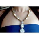 MOP and Gold plated Polki Necklace Set