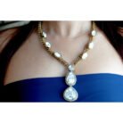 MOP and Gold plated Polki Necklace Set