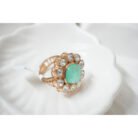 Polki Ring with Emerald