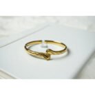 Gold Vintage Patterned Bangle Bracelet