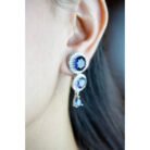 Blue Sapphire Diamond Necklace Set
