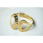 Gold Abstract Triangle Cuff Bracelet