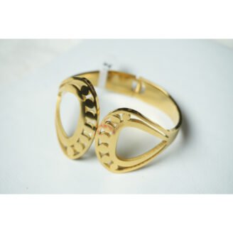 Gold Abstract Triangle Cuff Bracelet